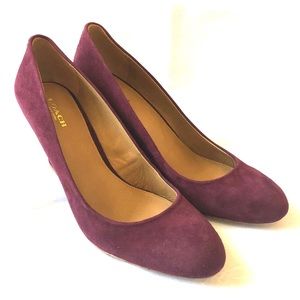Coach Suede Wedges Size 9.5